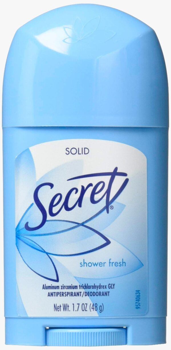 Desodorante Base Wide Solid Shower Fresh Secret 48 gr Higiene Personal mundolimpio.cl 