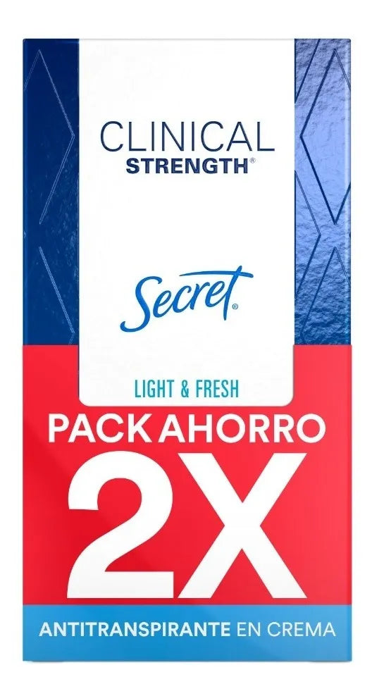 Desodorante Clinical Smooth Solid light and Fresh Secret 2x45 gr Higiene Personal HBC 