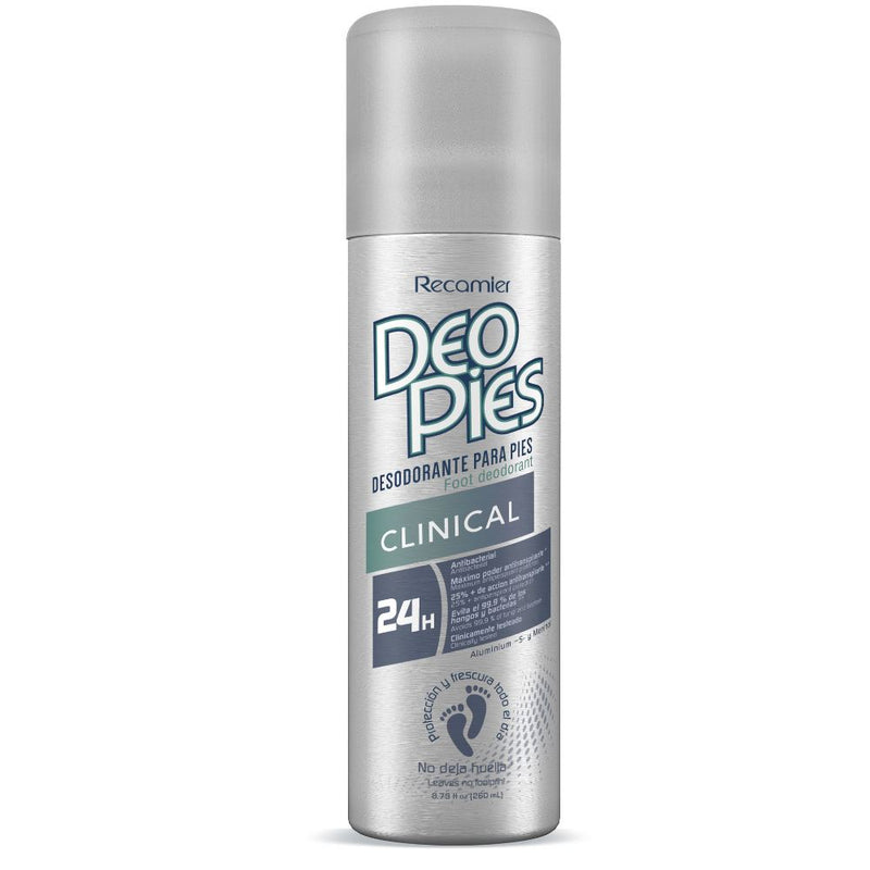 Desodorante para Pies Spray Clinical Deo Pie 260 ml Higiene Personal mundolimpio.cl 