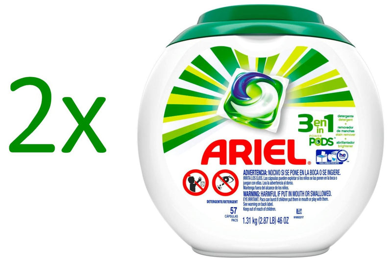 Detergente en Capsulas Ariel 2 x 57 Un Hogar mundolimpio.cl 