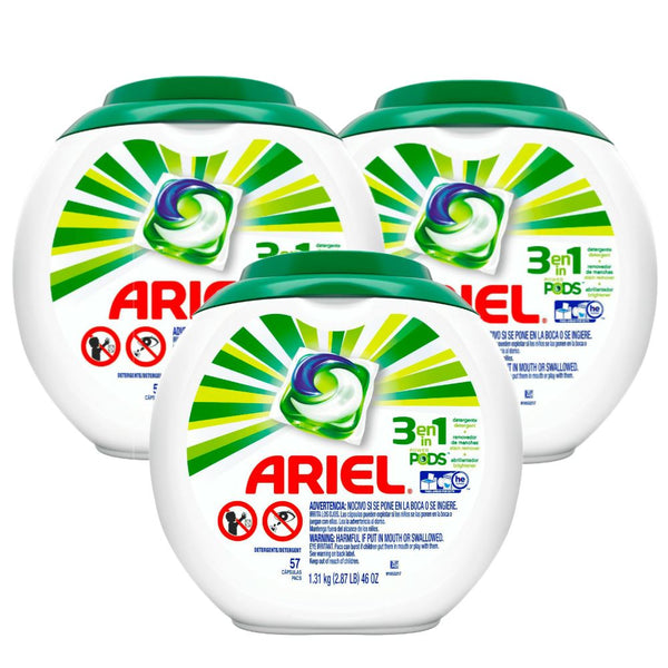 Detergente en Capsulas Ariel 3 x 57 Un