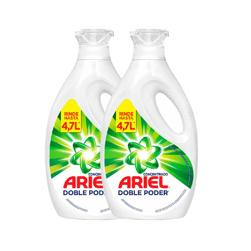 Detergente Liquido Concentrado Ariel 2x1,9 Lt Hogar mundolimpio.cl 