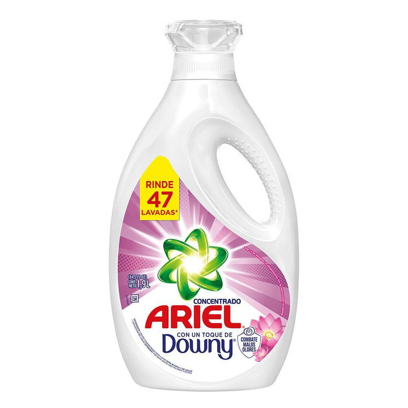 Detergente Liquido Concentrado + Toque Downy Ariel 1,9 Lt Hogar Mundo Limpio 