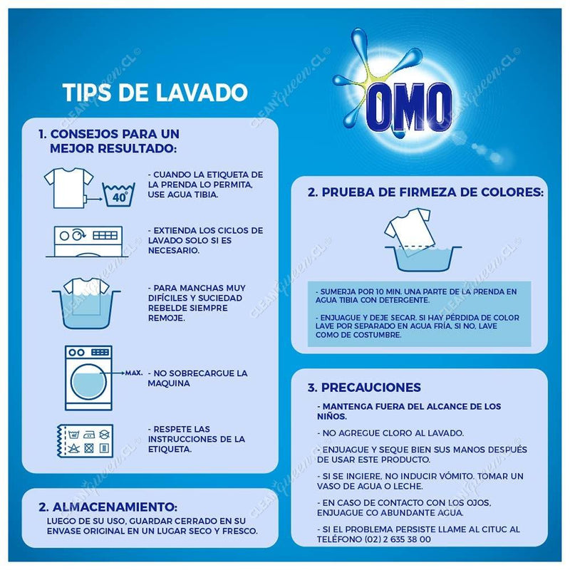 Detergente Liquido Matic Multiaccion Omo Doypack 3 Lt Hogar Mundo Limpio 
