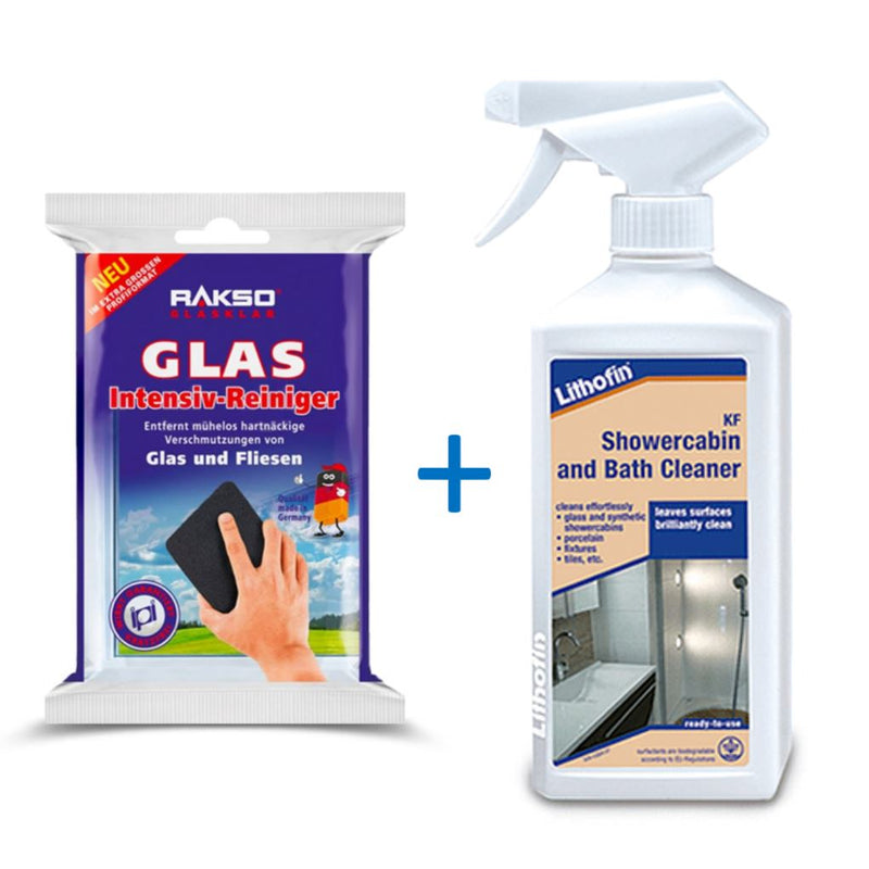 Esponja Glas Rakso + KF Showercabin and Bath Lithofin 500 ml Hogar mundolimpio.cl 