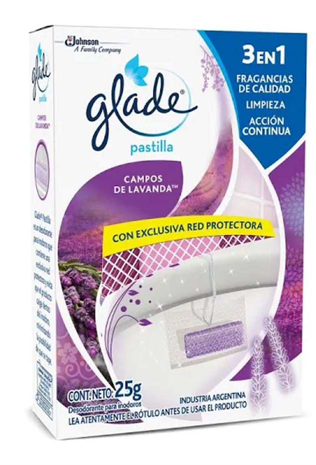 Glade Pastilla 3 en 1 Lavanda 25 gr Hogar mundolimpio.cl 
