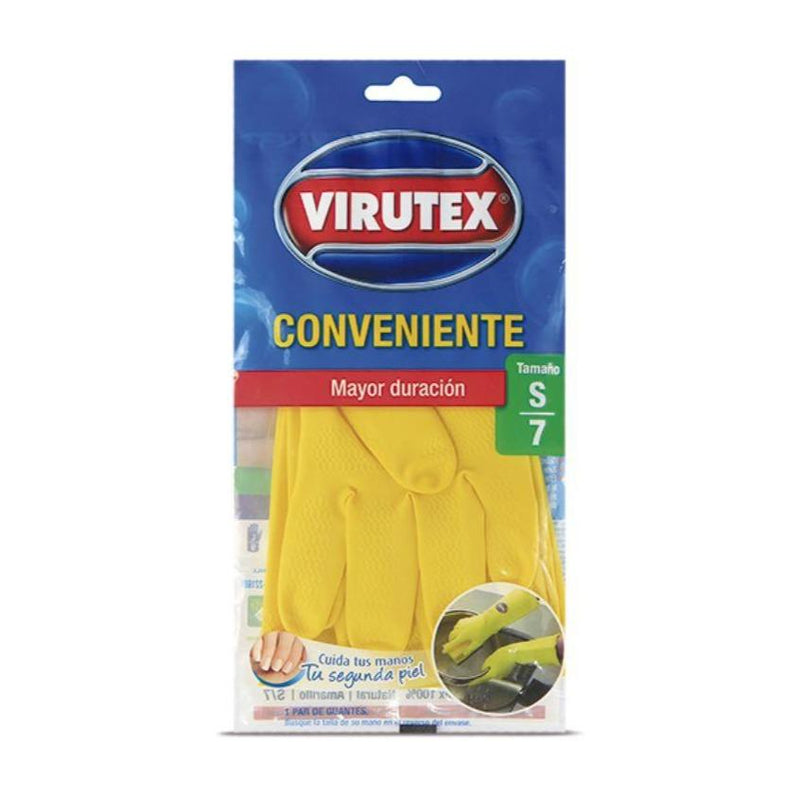 Guante de Goma Conveniente Virutex S Hogar mundolimpio.cl 