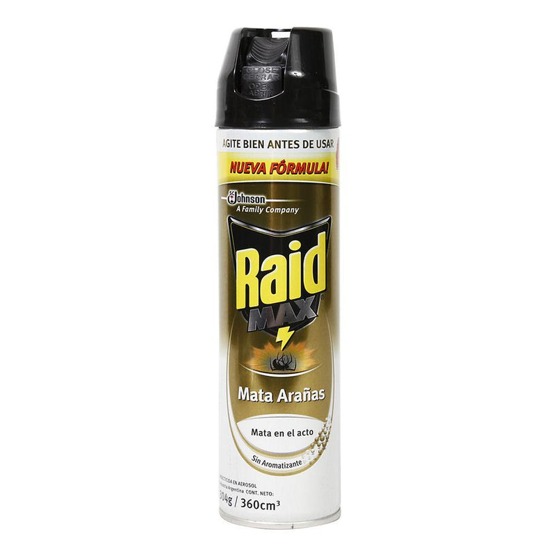 Insecticida Max Mata Arañas Raid 0,36 Lt Hogar Mundo Limpio 