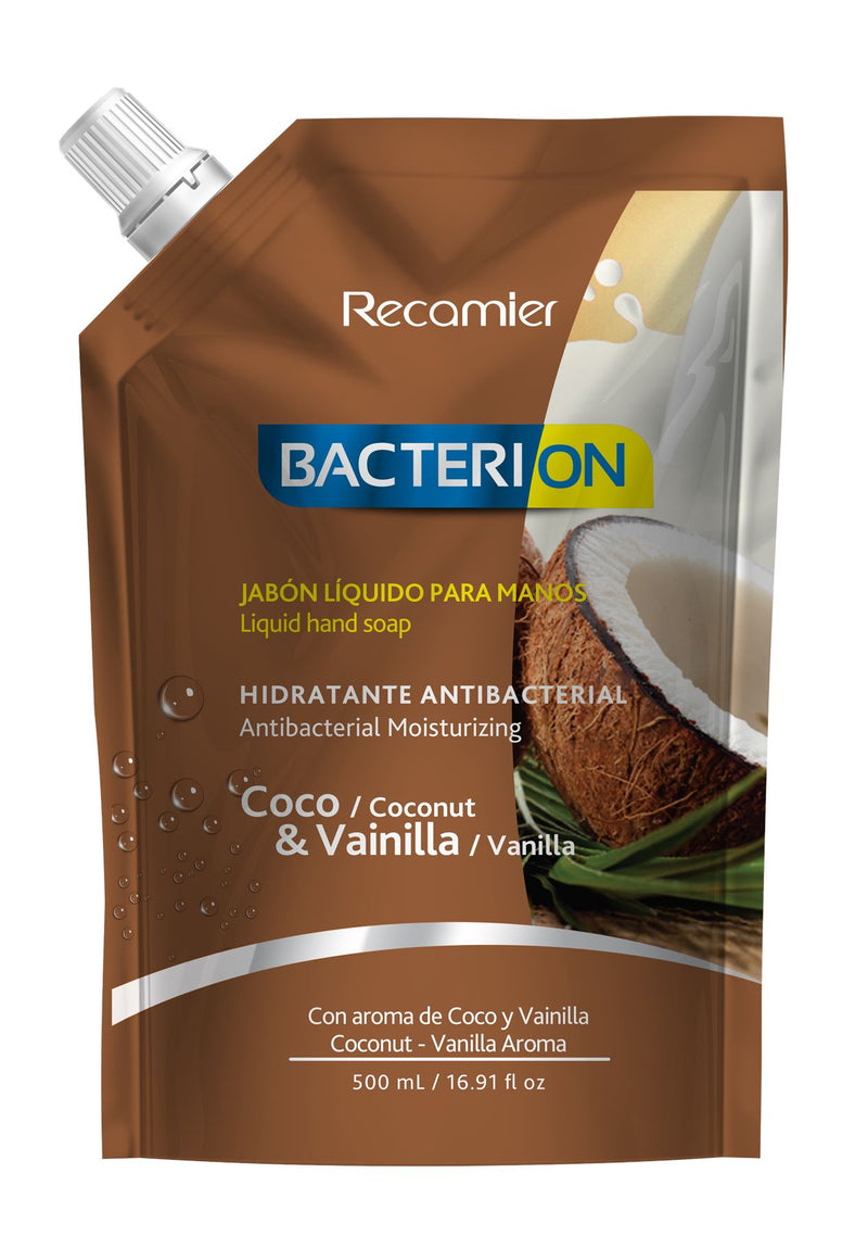 Jabon Antibacterial Coco Bacterion 0,5 Lt Higiene Personal mundolimpio.cl 