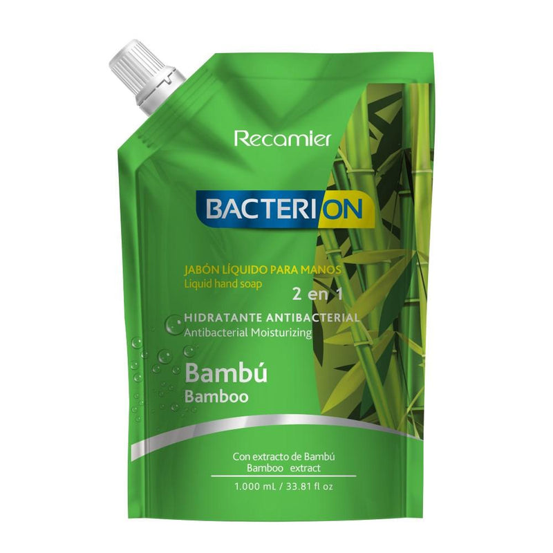 Jabon Hidratante Antibacterial Bambu Bacterion 1 Lt Higiene Personal mundolimpio.cl 