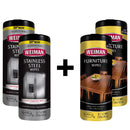 Kit de 2x Toallitas Acero Inoxidable Weiman 30 Un + 2x Toallitas Madera Weiman 30 Un Hogar Weiman 