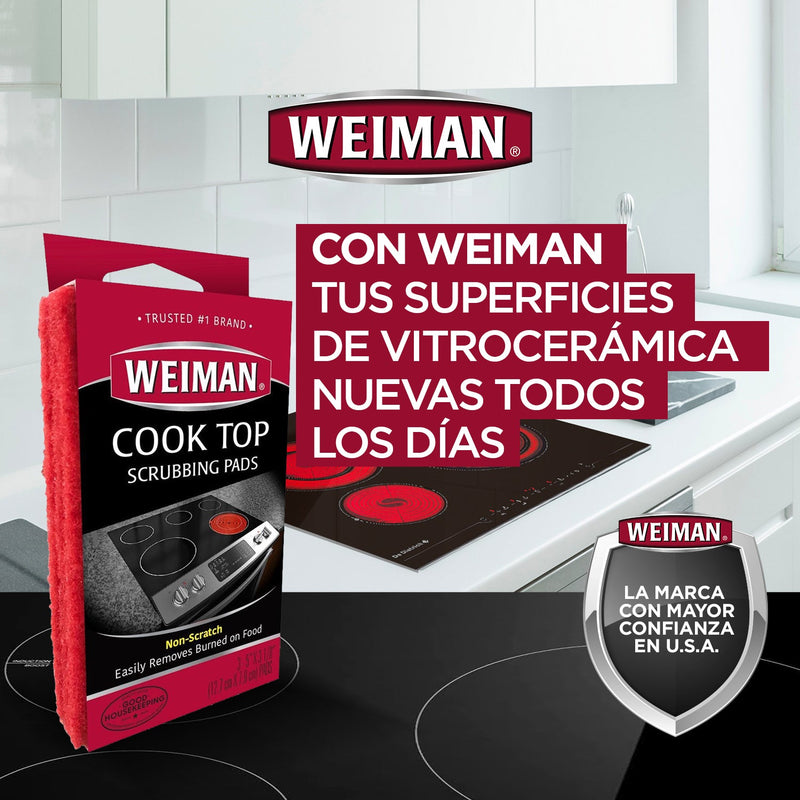 Kit Esponjas + Crema para Limpiar Vitroceramica Weiman Hogar Weiman 