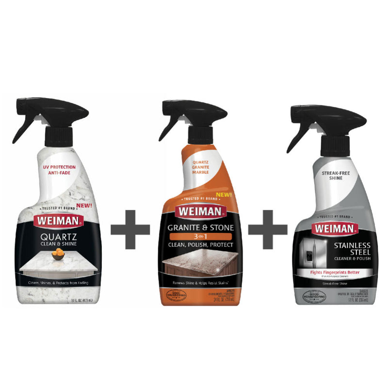 Kit Limpiadores para el Cuidado de la Piedra y el Acero Inoxidable Weiman Hogar Weiman 