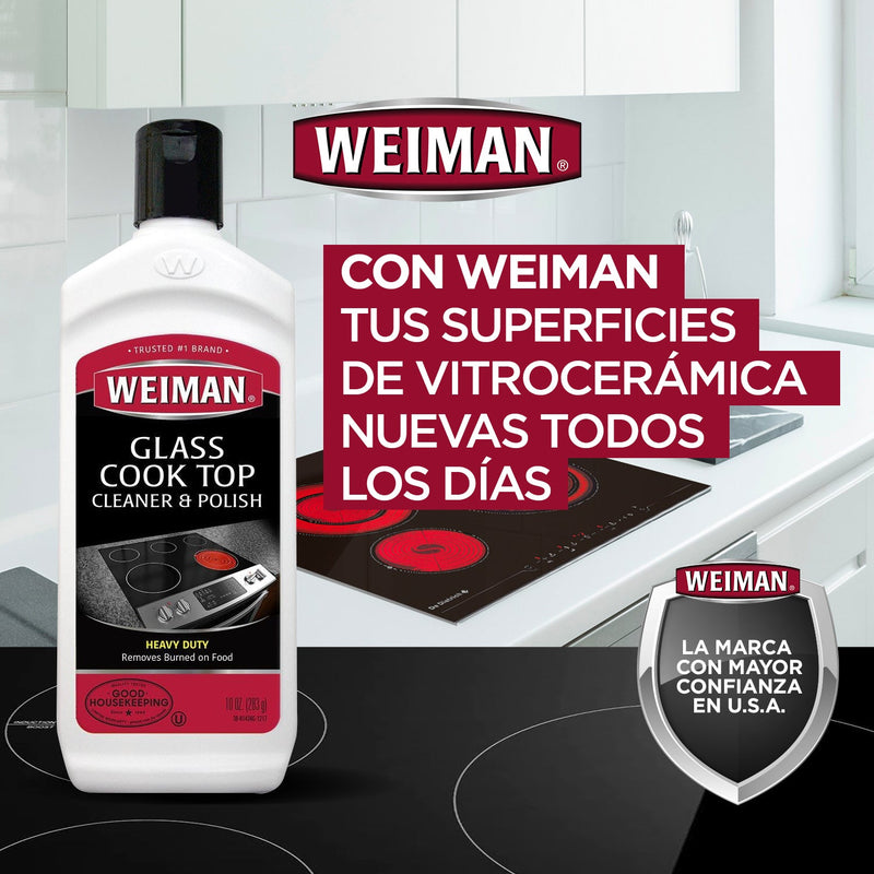 Kit para Limpiar Vitroceramica Weiman + Crema para Limpiar Vitroceramica Weiman 425 ml Hogar Weiman 