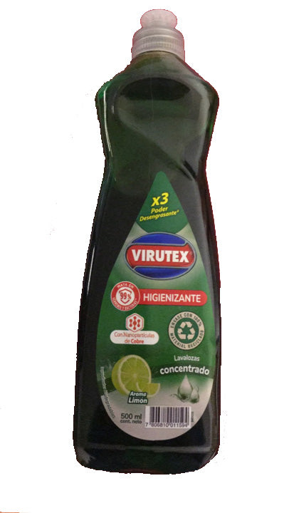 Lavaloza Concentrado Limon Higienizante Virutex 500 ml mundolimpio.cl 