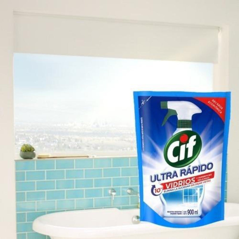Limpia Vidrios Recarga Cif 0,45 Lt Hogar Mundo Limpio 