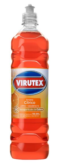 Limpiador Desinfectante Citrico Virutex 900 ml Hogar mundolimpio.cl 