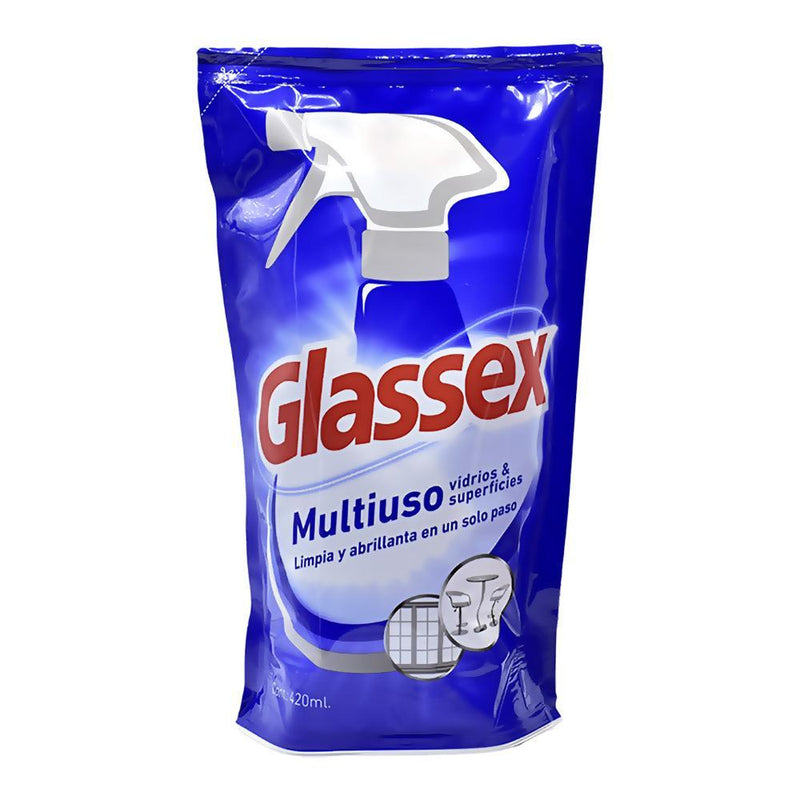 Limpiador Multiuso Recarga Glassex 0,42 Lt Hogar Mundo Limpio 