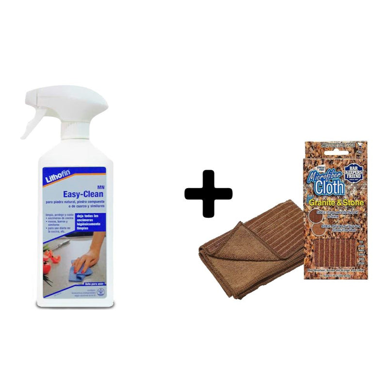 Limpiador Piedras Lithofin 500 ml Y Paño Microfibra BKF Hogar mundolimpio.cl 