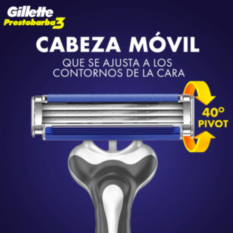 Maquina Afeitar Prestobarba Gillette 3 Un Higiene Personal Mundo Limpio 