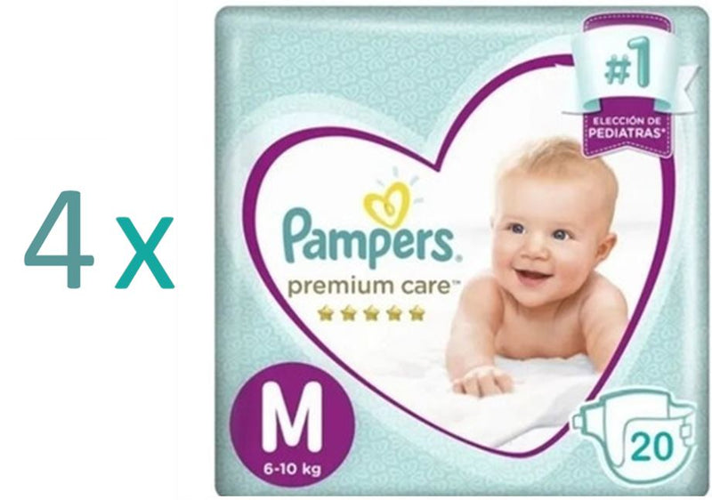 Pañales Care M Pampers 4x20 Un Higiene Personal mundolimpio.cl 