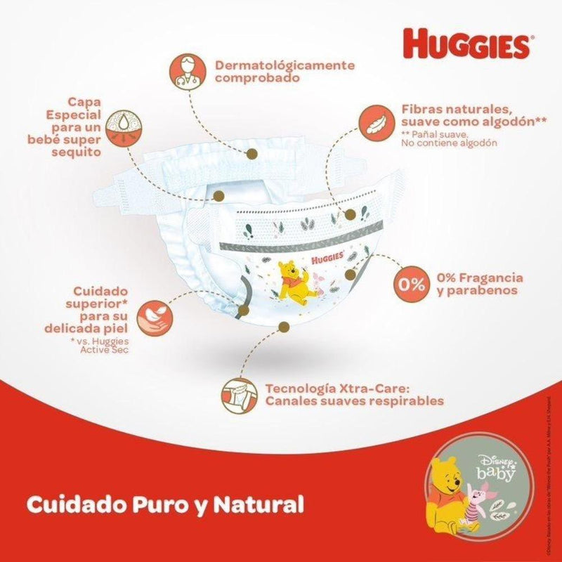 Pañales Natural Care M x 40 Huggies Higiene Personal mundolimpio.cl 