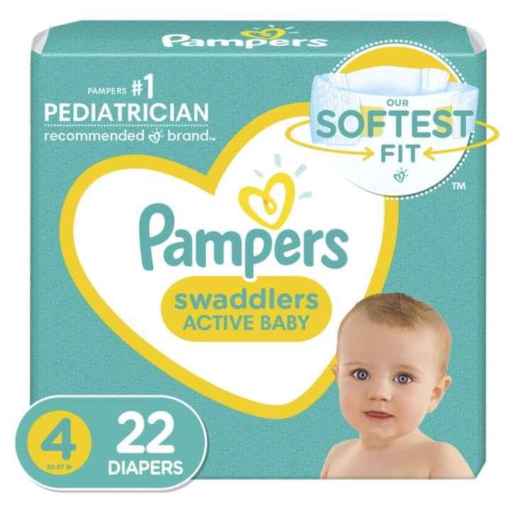 Pañales Swaddlers S4 Bolsa Pampers 22 un Higiene Personal HBC 