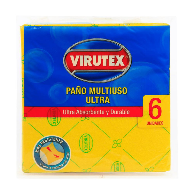 Paño Multiuso Ultra Clasica Virutex 6 Un Hogar Mundo Limpio 