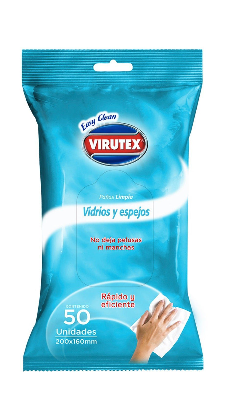 Paño Vidrio y Espejo Puch Easy Virutex 50 Un Hogar mundolimpio.cl 