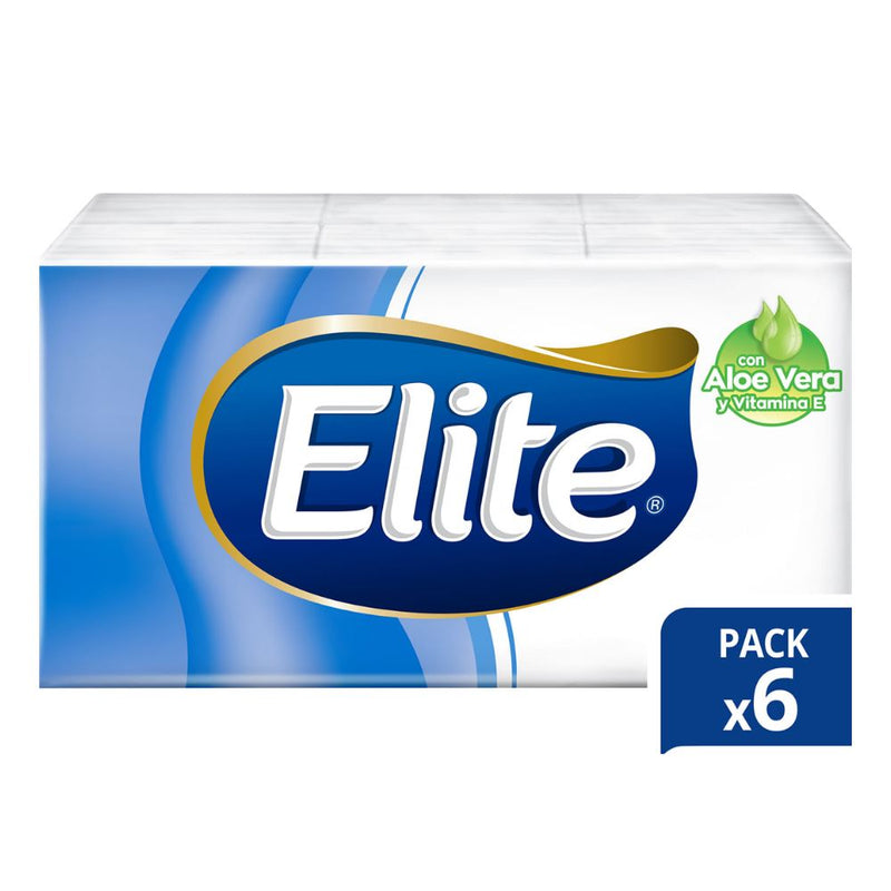 Pañuelo Facial 6 Paquetes x 10 Hojas Aloe Vera Elite 10 Un Hogar Mundo Limpio 