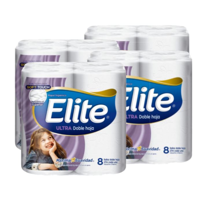 Papel Higienico Doble Hoja 27 Mts Elite 32 rollos Hogar mundolimpio.cl 