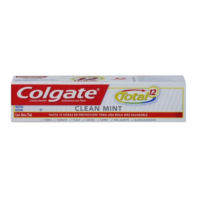 Pasta Dental Total 12 Clean Mint Colgate 75 ml Higiene Personal Mundo Limpio 