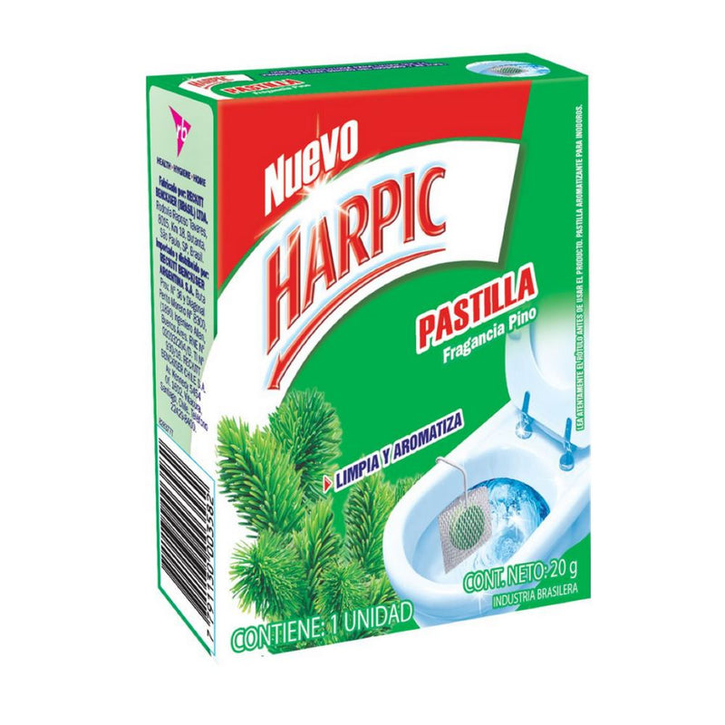 Pastilla para Inodoro Pino Harpic Hogar Mundo Limpio 