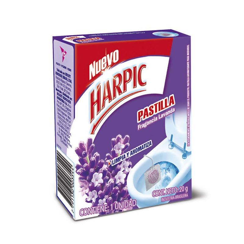Pastilla WC Limpia y Aromatiza Lavanda Harpic 1 Un Hogar Mundo Limpio 