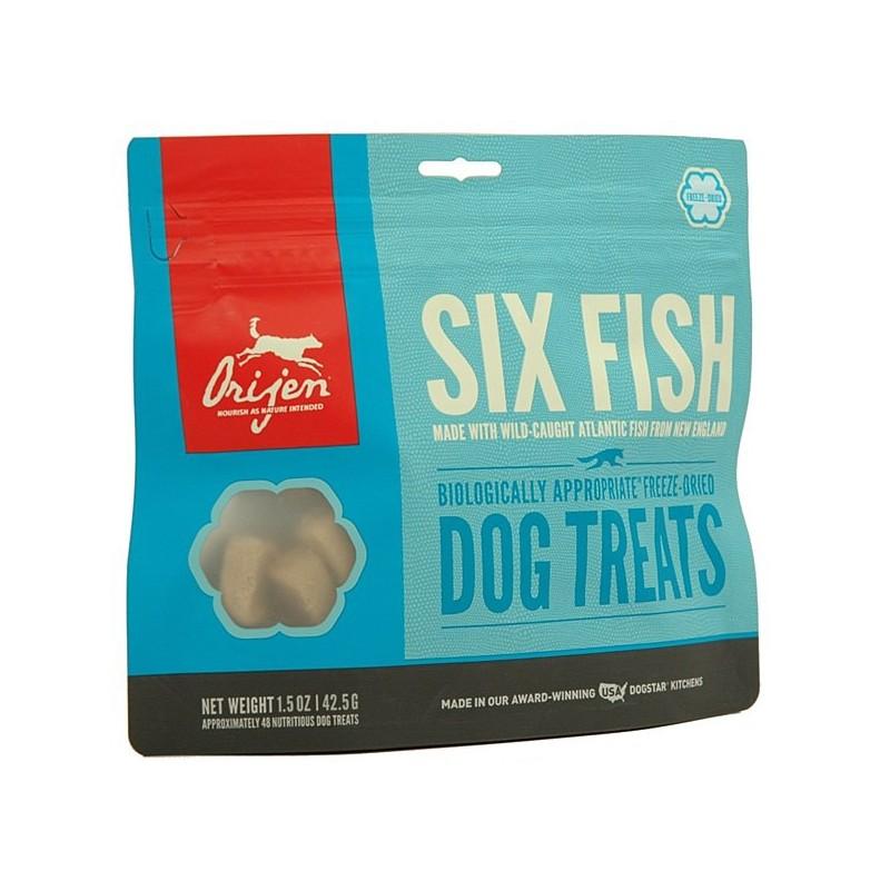 Premio Six Fish Dog Orijen 42.5 gr Mascotas mundolimpio.cl 