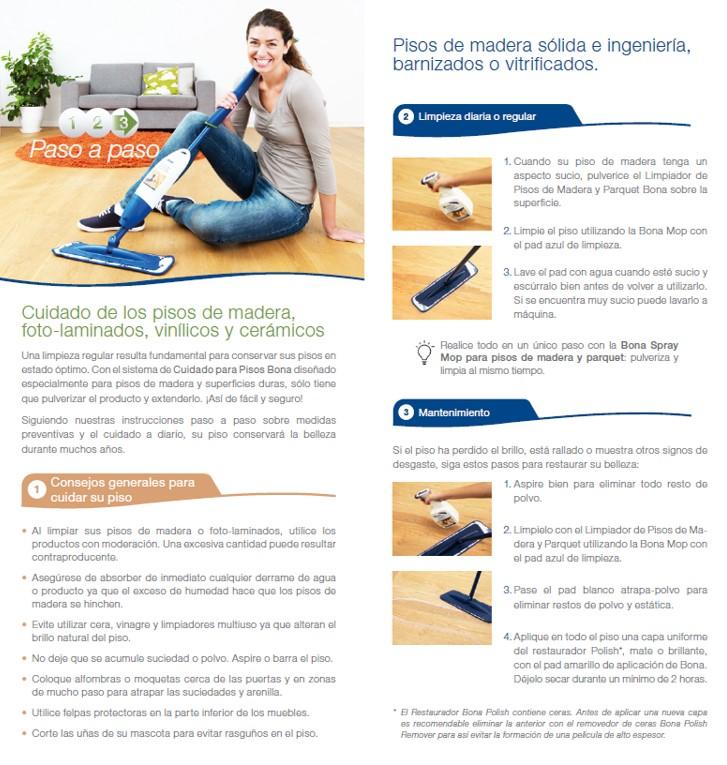 Premium Spray Mop para Pisos de Madera Vitrificados Bona 1 Lt Hogar mundolimpio.cl 