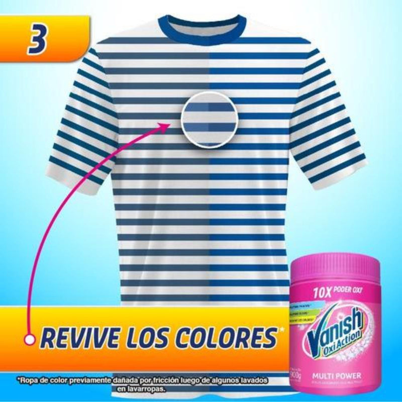 Quitamanchas Ropa Color Polvo Pote Vanish 450 gr Hogar Mundo Limpio 