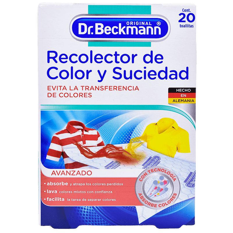 Recolector de Color y Suciedad Dr Beckmann 20 Un Hogar mundolimpio.cl 
