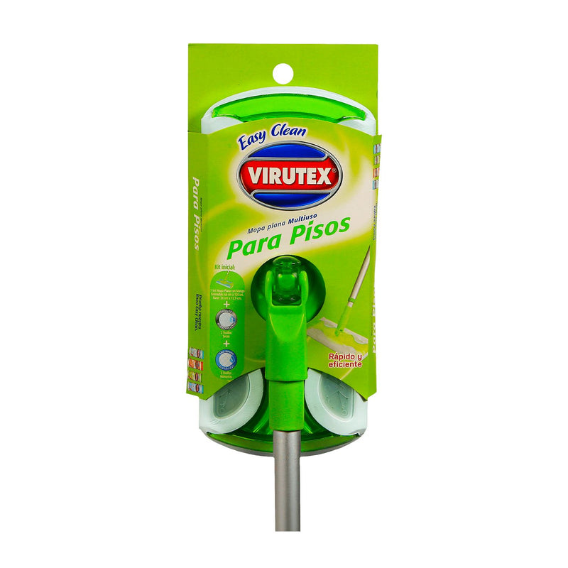 Set Mopa Plana + Toallas Humeda y Seca Easy Clean Virutex Hogar mundolimpio.cl 