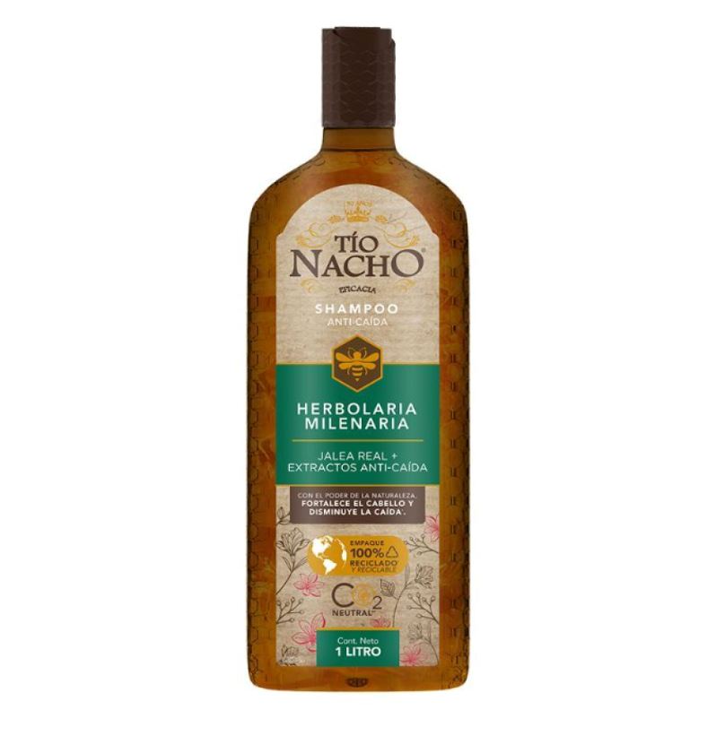 Shampoo Anti Caida Herbolaria Milenaria Tio Nacho 1 Lt Higiene Personal Casanova 