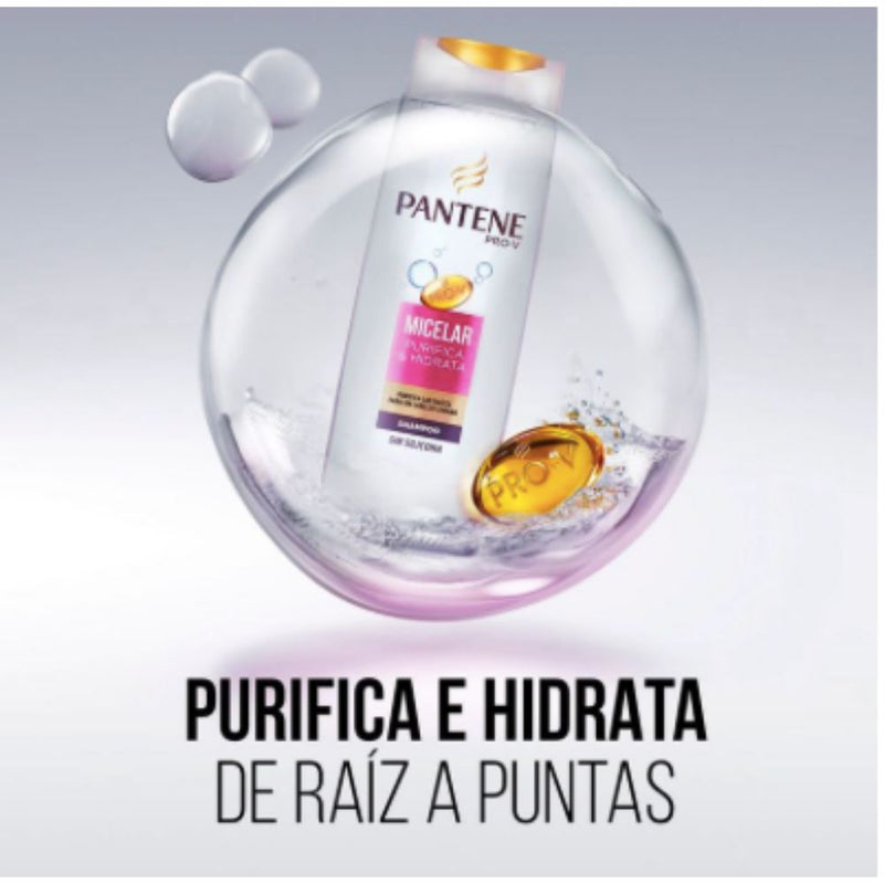 Shampoo Micelar Purifica Pantene 400ml Higiene Personal Mundo Limpio 