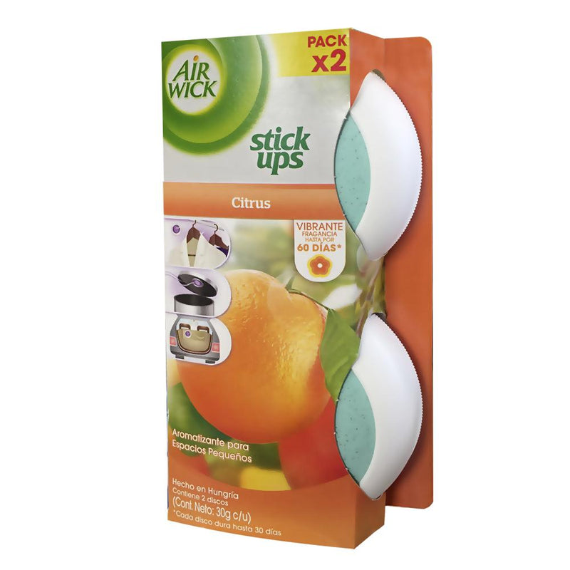 Stick Ups Aromatizante Espacios Pequeños Citrico Airwick 2 Un Hogar Mundo Limpio 