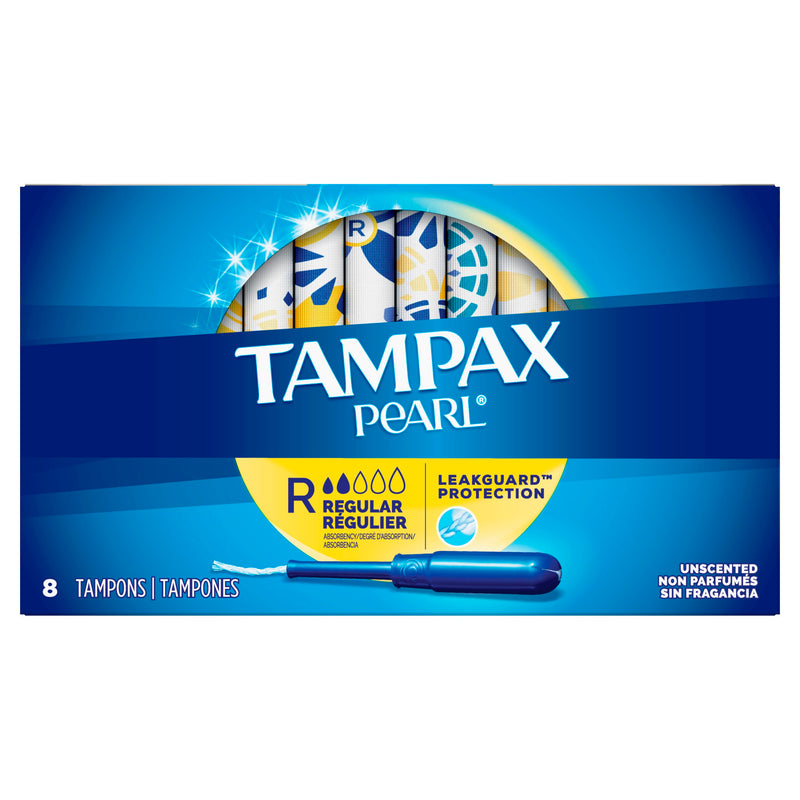 Tampones Regular Tampax Pearl 8 un Higiene Personal mundolimpio.cl 