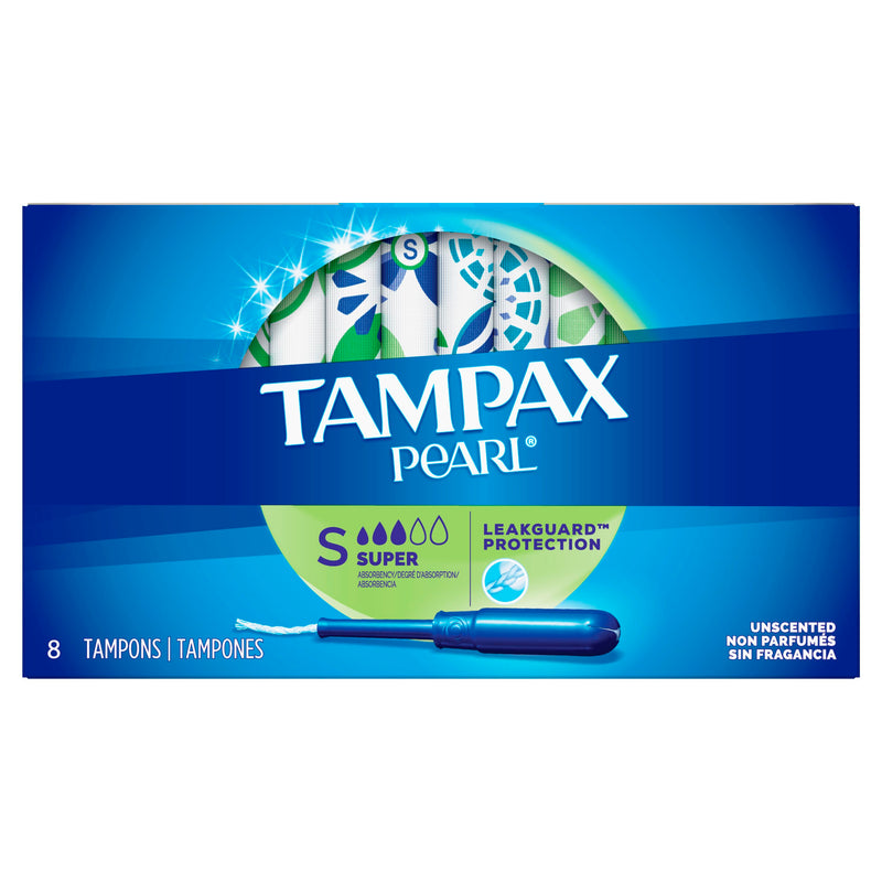 Tampones Super Tampax Pearl 8 un Higiene Personal mundolimpio.cl 