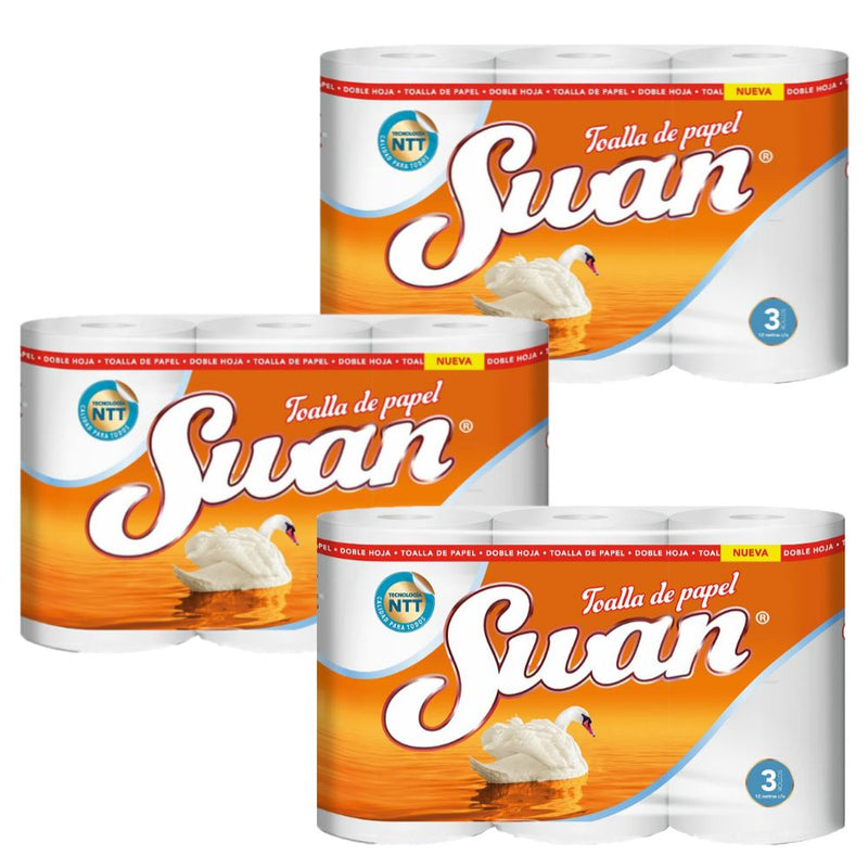 Toalla de Papel Doble Hoja 12 Mts Swan 9 Un Hogar mundolimpio.cl 