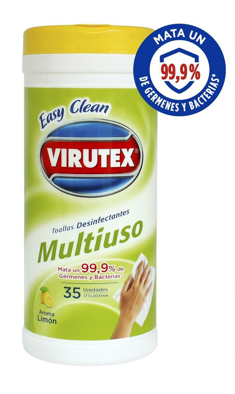 Toallas Desinfectante Multiuso Limon Virutex 35 Un Hogar Mundo Limpio 