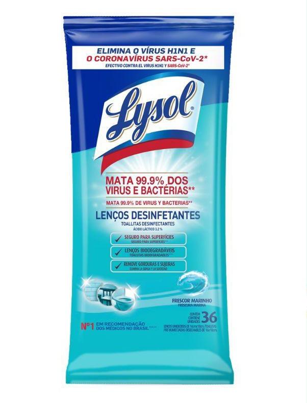 Wipes Frescura Marina Lysol 36Un Hogar mundolimpio.cl 